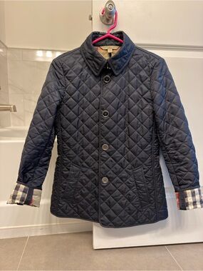 Burberry Navy Blue Quilted Jacket